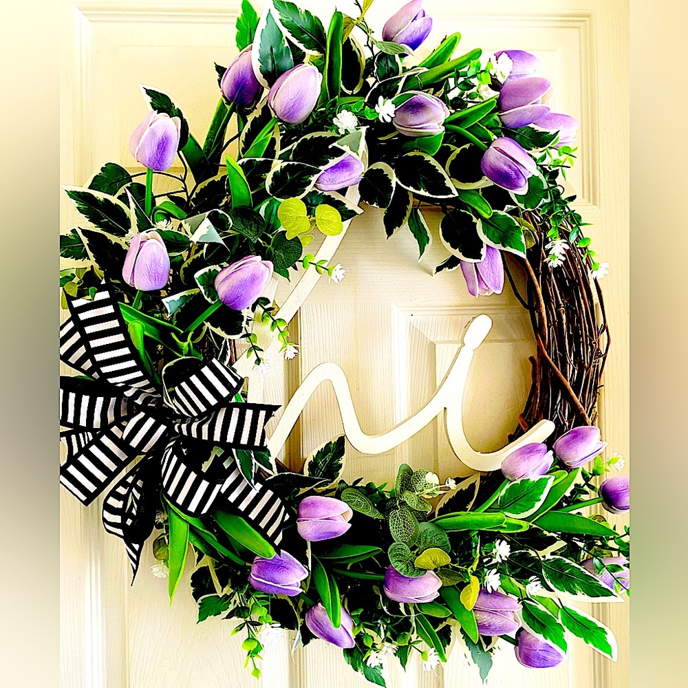 Handmade Spring/Summer Wreath/ Tulip Wreath